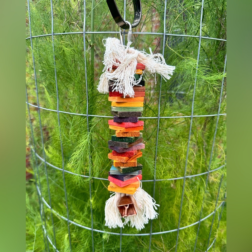 Handmade Colorful Wooden Bird Toy Block Head (small)